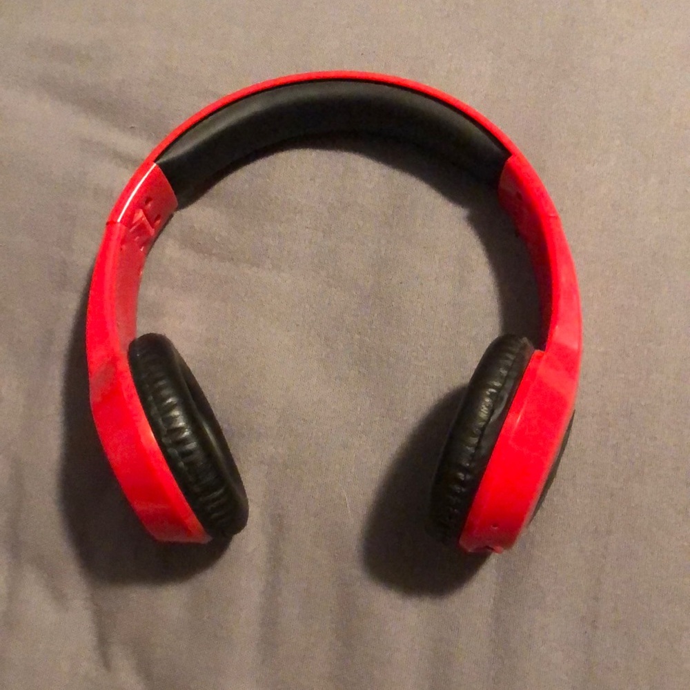 Red headphones